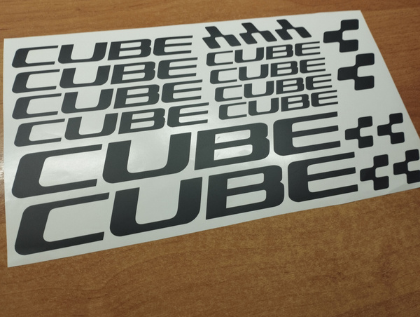 Cube темно-серые матовые наклейки на раму для велосипеда, MTB Stickers ...