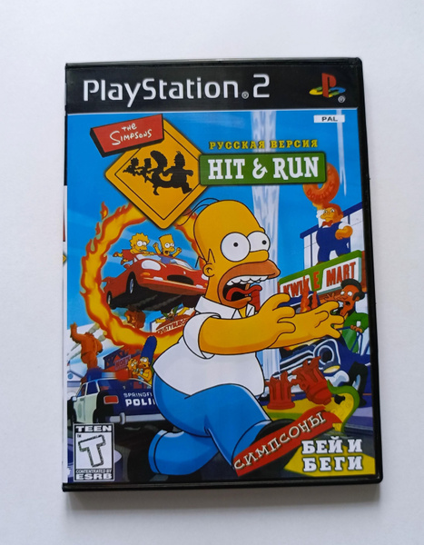 Игра The Simpsons Hit & Run PS2 (PlayStation 2 купить по низкой цене с ...