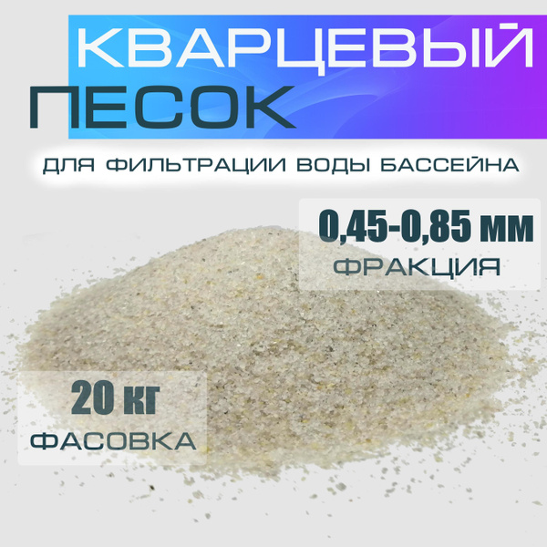 песок кварцевый для фильтра бассейна фр. 0,45-085 мм купить по ...