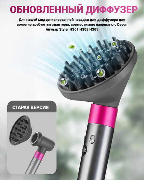 Диффузор Насадка для фена стайлер Air wrap HS05 HS01 аксессуары ...