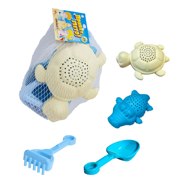 Игровой набор формочек для песка Африка (2 формочки, грабли, лопатка ...