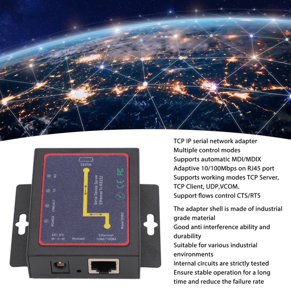 TXI022 RJ45 Ethernet RS232 Сетевой адаптер TCP / IP Сетевое устройство ...