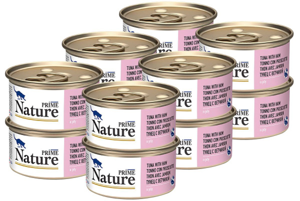 PRIME NATURE TUNA & HAM для взрослых кошек с тунцом и ветчиной в желе ...