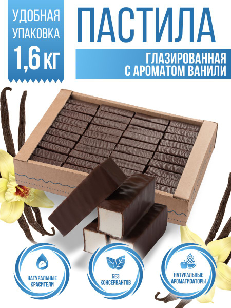 Натуральная пастила Ванильная в шоколаде 1,6 кг Славконд купить на OZON ...