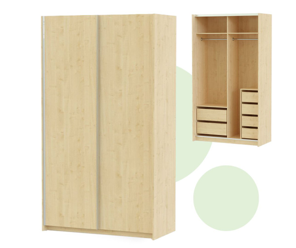Шкаф-купе BestMebel Пакс Хасвик Pax Hasvik 4, 158x60x220 см - купить по ...
