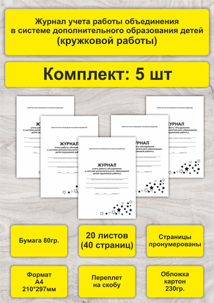 Журнал учета работы объединения в системе доп. образования детей ...