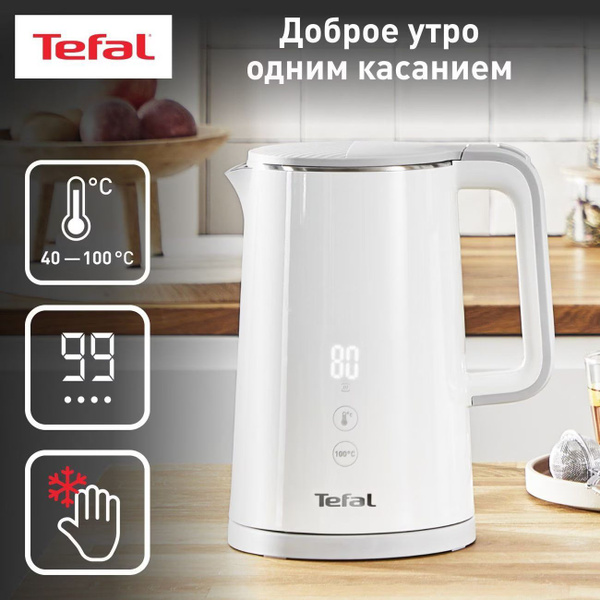 Купить электрический чайник Tefal Sense KO693110 белый, Пластик по ...
