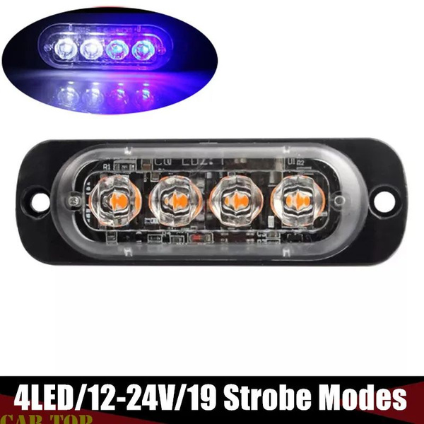 2pcs, 4 СИД автомобиля Strobe Lights решетки сигнальные огни купить c ...