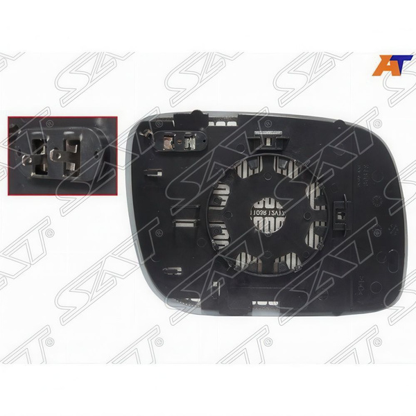 Полотно зеркала Volkswagen Touareg 06-10 (Справа/ Обогрев)