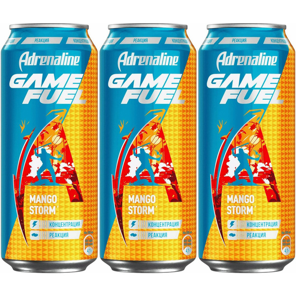 Энергетический напиток Adrenaline Rush Game Fuel манго газированный 449 ...