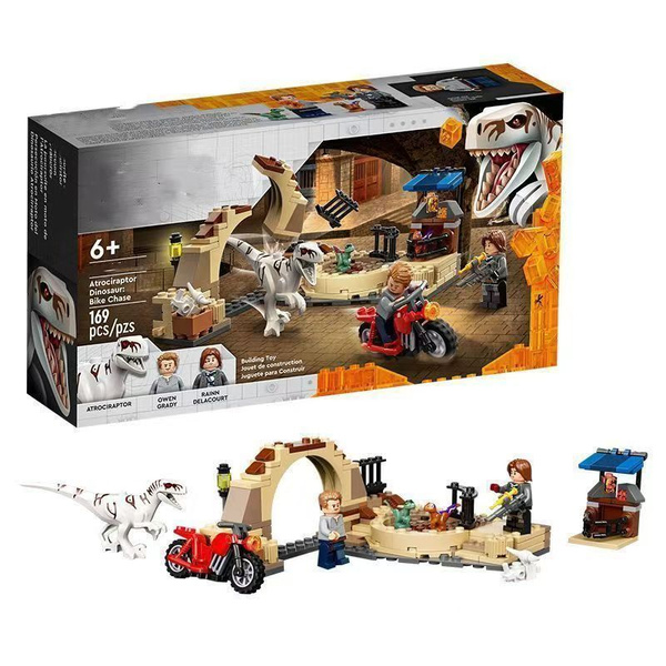 Конструктор LEGO Jurassic World Динозавр Атроцираптор Погоня на ...