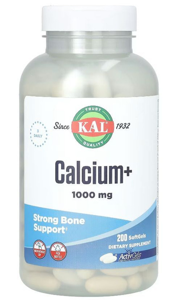 Комплекс Кальций + Магний + Цинк + Витамин Д3 200 soft, Kal Calcium ...