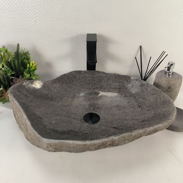 Каменная раковина из речного камня RS-05183 (60*43*15) 0858 из ...