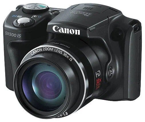 Компактный фотоаппарат Canon Фотоаппарат PowerShot SX500 IS, черный ...