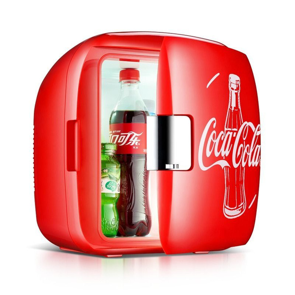 Холодильник мини для напитков с надписью "Coca-cola", красный, 9L ...