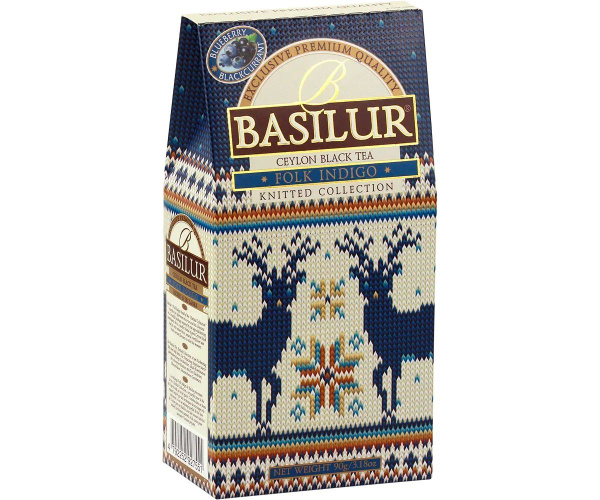 Basilur, Вязаная коллекция "Фолк Индиго", чай в подарок, чай черный ...