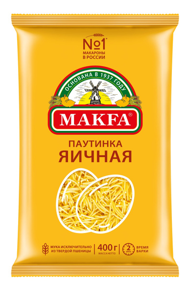 Макароны Makfa Вермишель паутинка Яичная, 400 г купить на OZON по ...