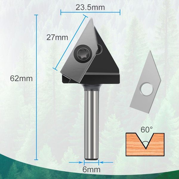 Сменные пластины для токарных резцов по дереву, 27MM, V 60 купить на ...