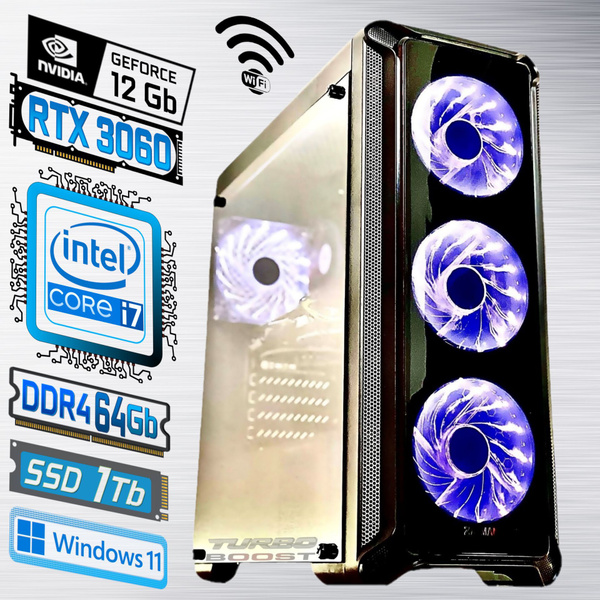 Intel Системный блок Intel Core i7+RTX3060+DDR4 64Gb+SSD 1000Gb (Intel ...