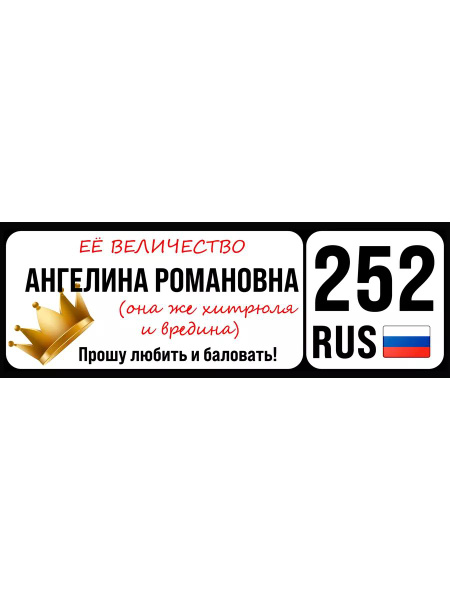 Номер на коляску, велосипед и самокат ангелина купить на OZON по низкой ...