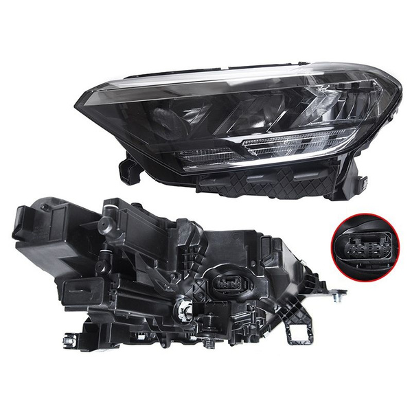 Фара Volkswagen Polo 20-22 (Справа/ LED/ ДХО/ С электрокорректором)