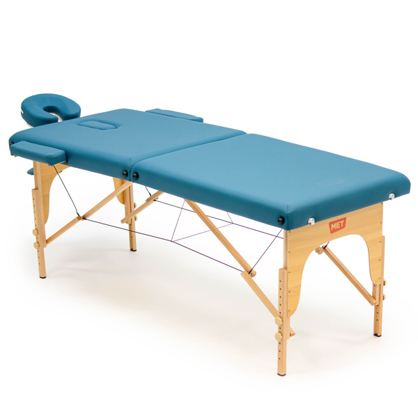 Массажный стол складной Бирюзовый MET Comfort W2 с регулировкой высоты ...