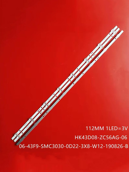 Светодиодная полоска подсветки для 06 43F9 SMC3030 0D22 3X8 W12 190826 ...