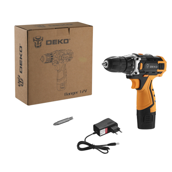 Аккумуляторная дрель-шуруповерт DEKO Banger 12V SET 1, 12В, 1х1,5Ач, з ...