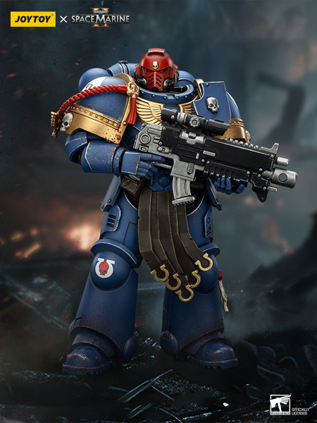 JOYTOY Warhammer 40K Collectors Edition – Sergente Gadriel Ultramarines 1/18 Action Figure 12,7 Cm, Con Occhi Luminosi