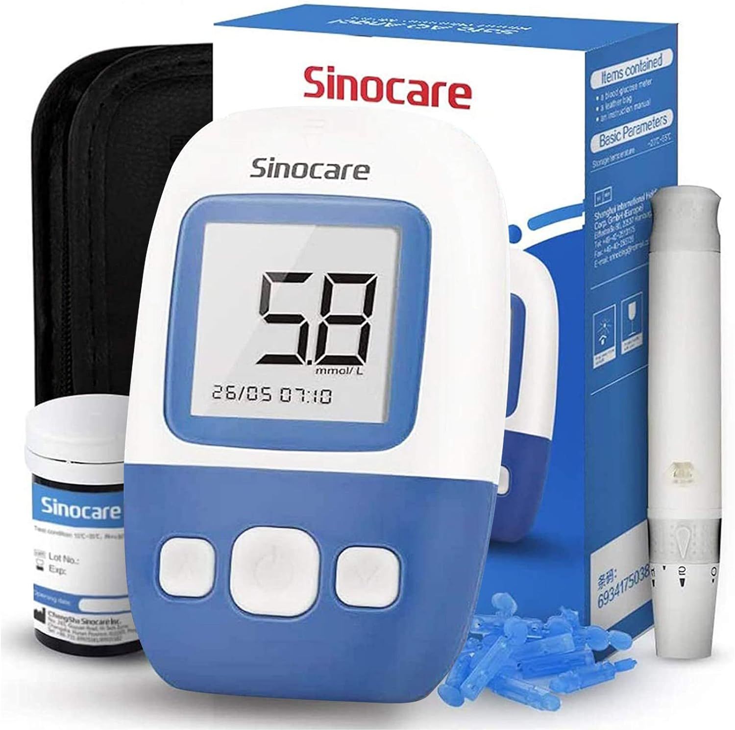 глюкометр Sinocare Safe AQ Angel 25 комплектов тест-полосок/ланцетов. Годен  до 02-2025 - купить с доставкой по выгодным ценам в интернет-магазине OZON  (1402167076)