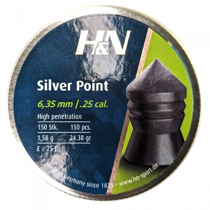 Пули для пневматики H&N Silver Point 6,35мм 1,58г (150 шт)