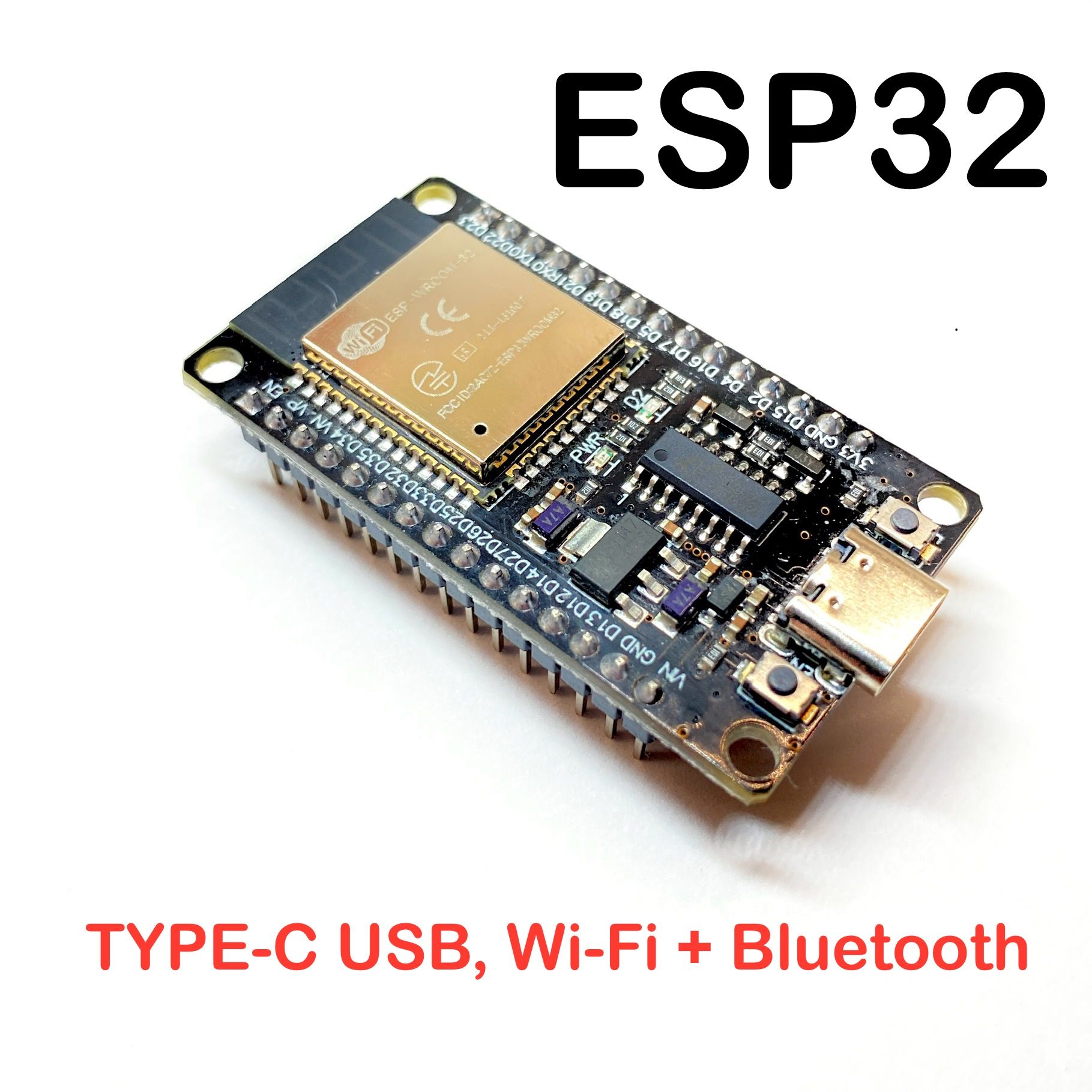 Модуль ESP32 TYPE-C USB CH340C, Wi-Fi + Bluetooth, сверхнизкое энергопотребление, два ядра, ESP-WROOM-32, Демонстрационная плата, Отладочная плата, Микроконтроллер