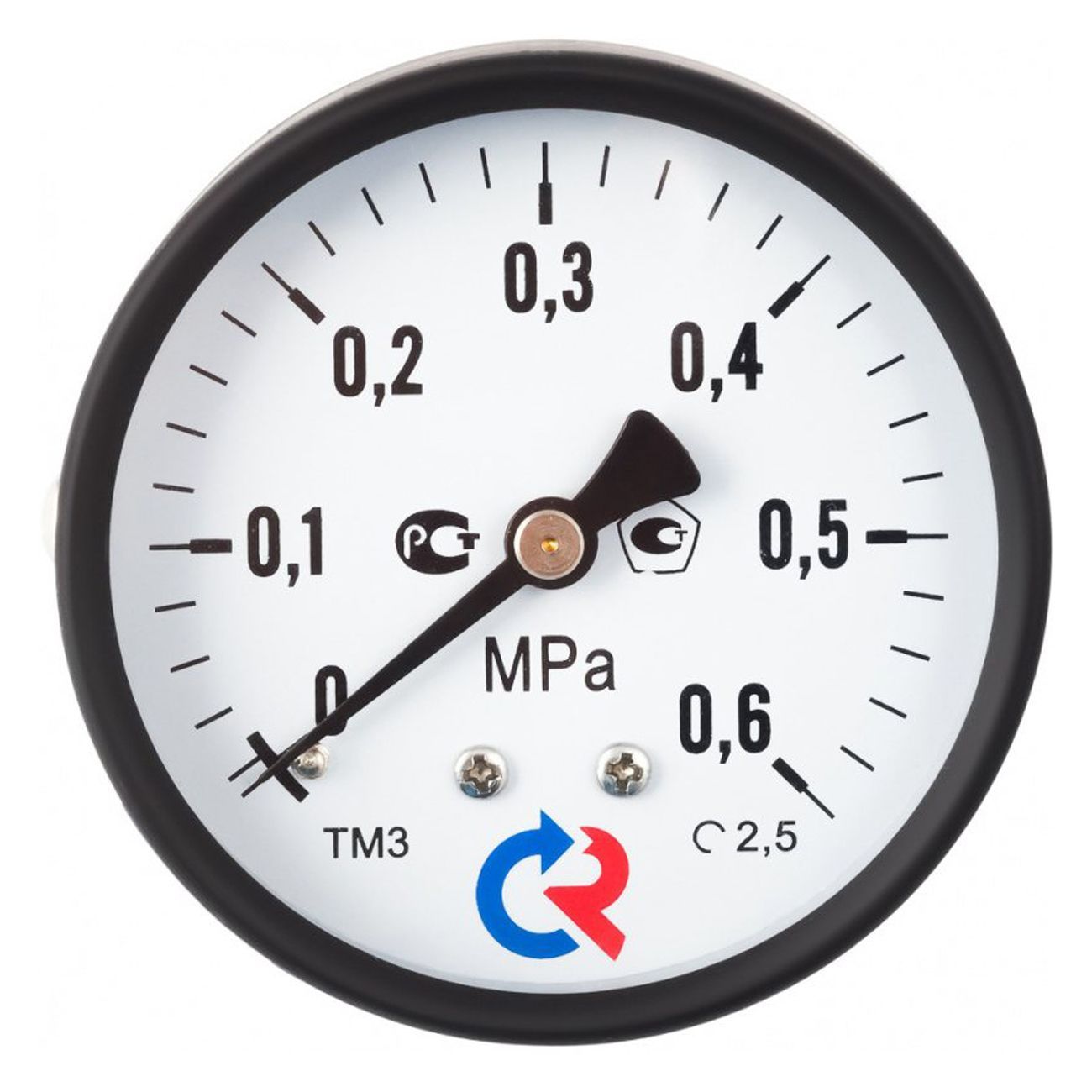 Манометр аксиальный d 63 мм, подключение 1/4", 6 бар, ТМ-310 Т РОСМА