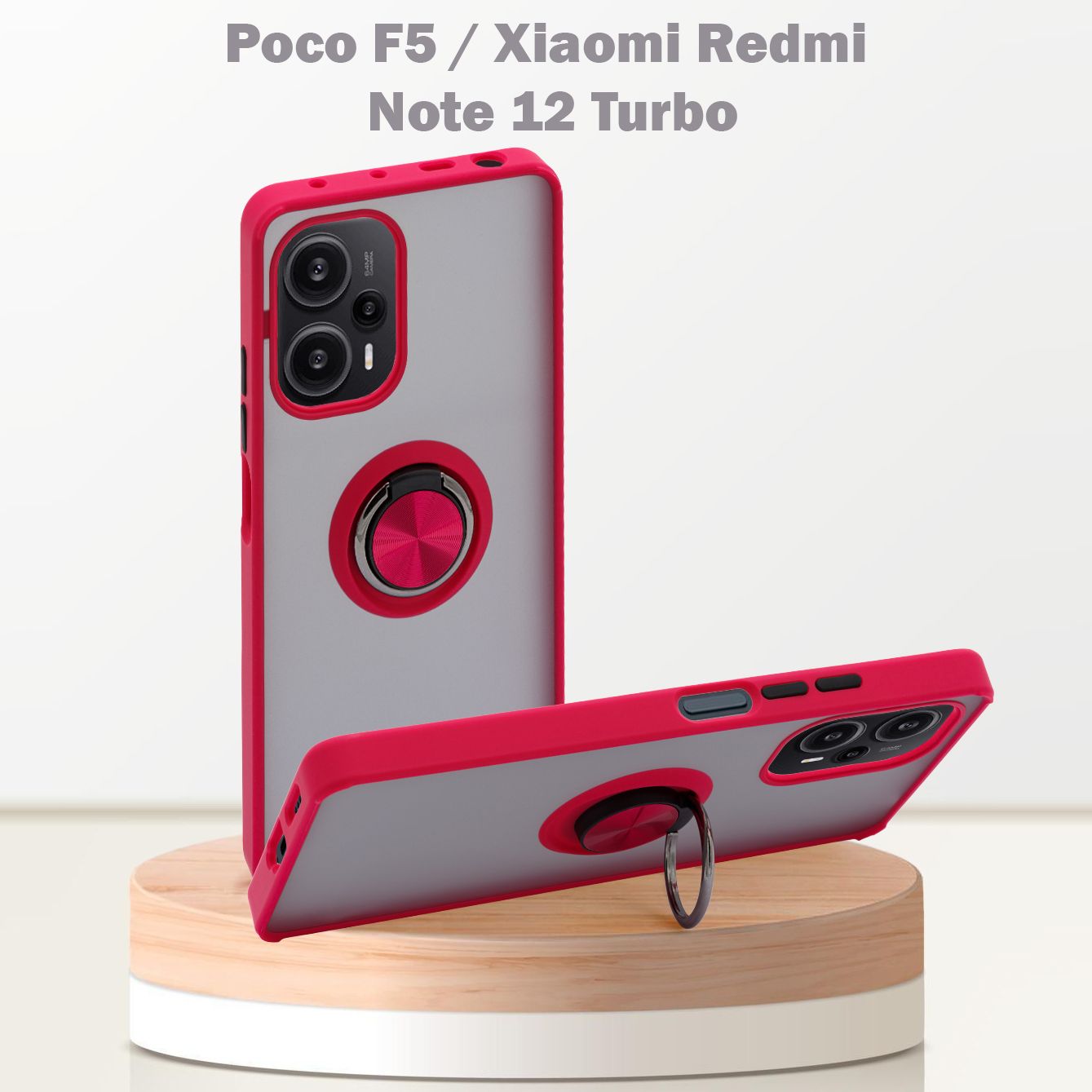 Чехол для Poco F5 / Xiaomi Redmi Note 12 Turbo, с кольцом, магнитный,  подставка, красный - купить с доставкой по выгодным ценам в  интернет-магазине OZON (1252414130)