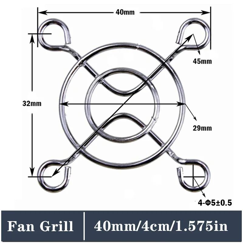 10шт.металлическийохлаждающийвентилятор,защитнаясеткадлягриля,железныйвентилятор,сетка40x40мм