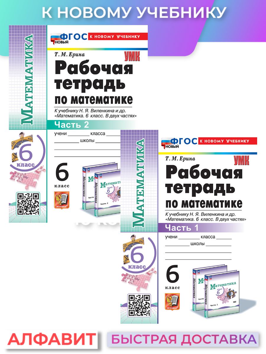 Рабочая тетрадь математика 6 класс Виленкин к новому учебнику | Ерина  Татьяна Михайловна - купить с доставкой по выгодным ценам в  интернет-магазине OZON (1511076287)