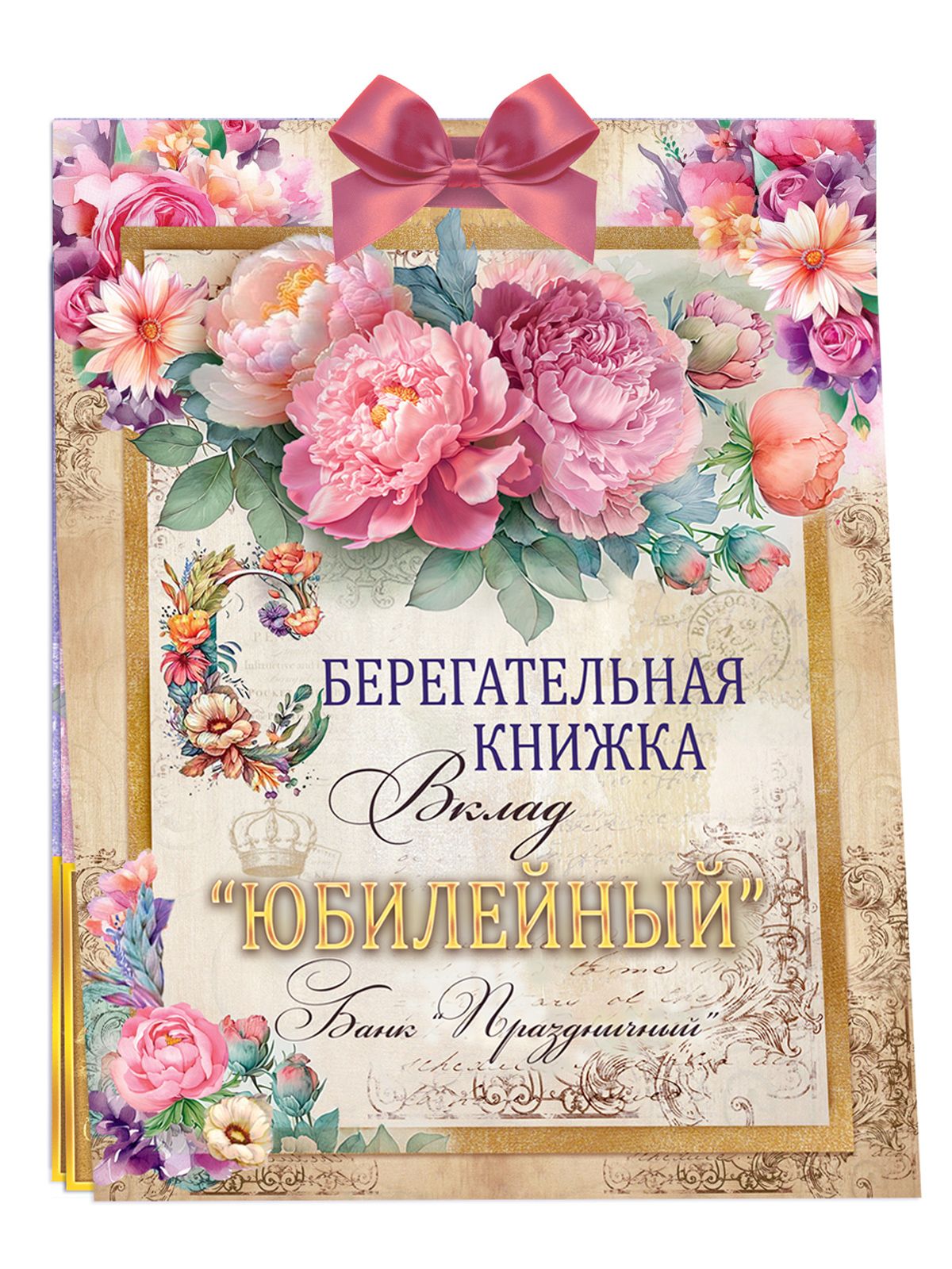 Сберегательная книжка на день рождения, юбилей для женщины - купить с  доставкой в интернет-магазине OZON (1526968053)