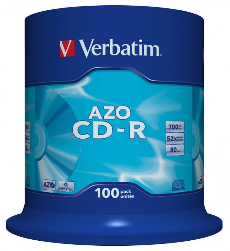 ДискCD-RVerbatim700Mb52xCakeBox(100шт)(43430)AZO