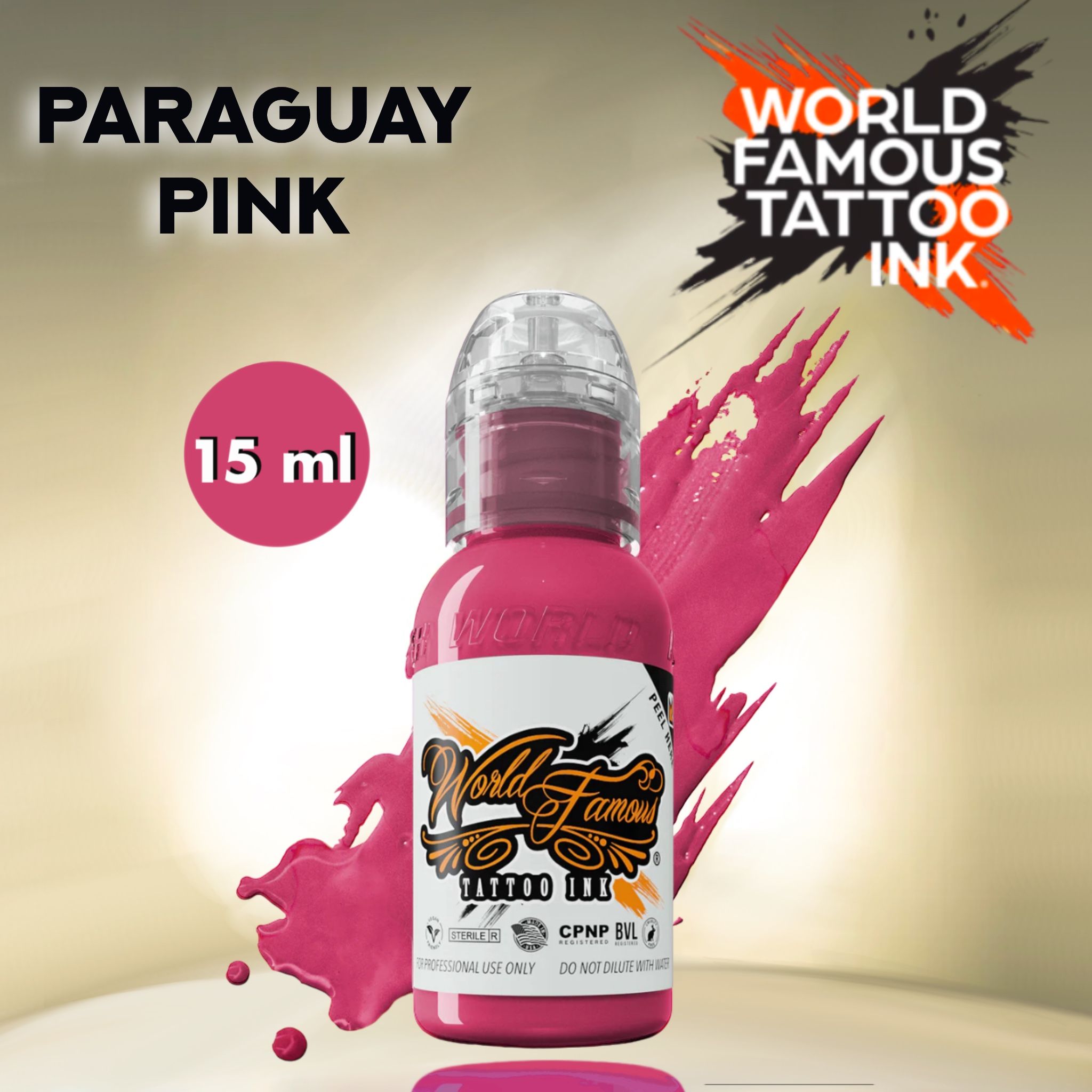 World Famous Paraguay Pink Краска для татуировки 15мл