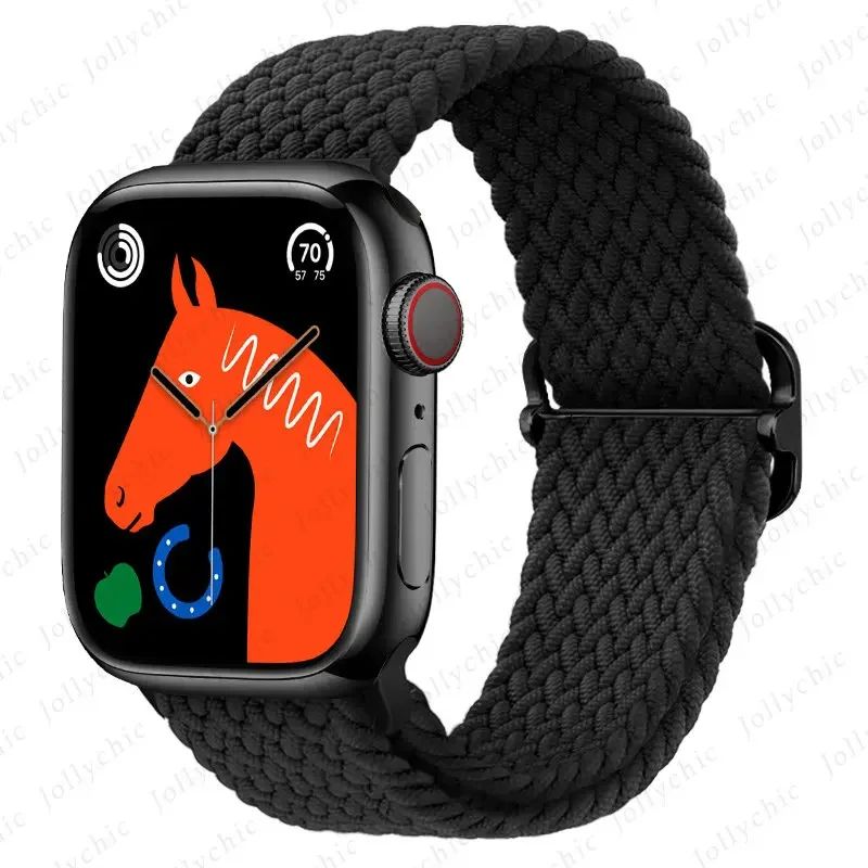 НейлоновыйплетеныйремешокдляAppleWatchUltra40мм44мм41мм38мм49мм45ммЭластичнаяпетляSolo