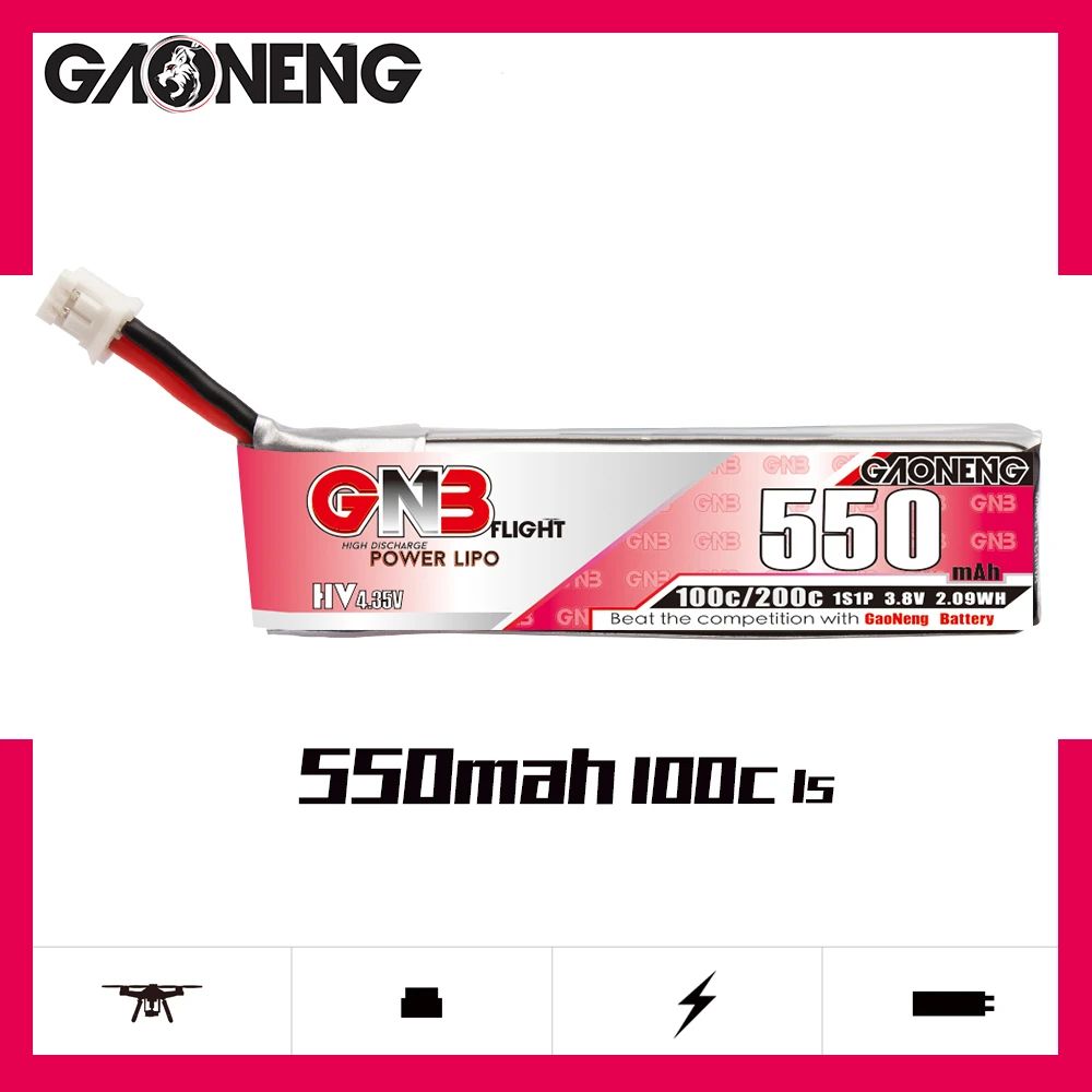 Аккумулятор GNB 550mah 1S 100C HV