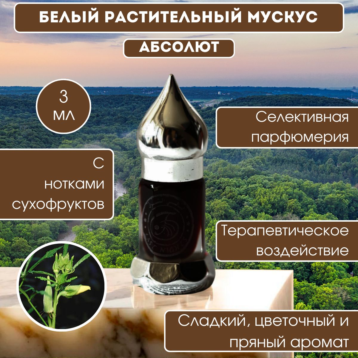 Белый растительный мускус абсолют