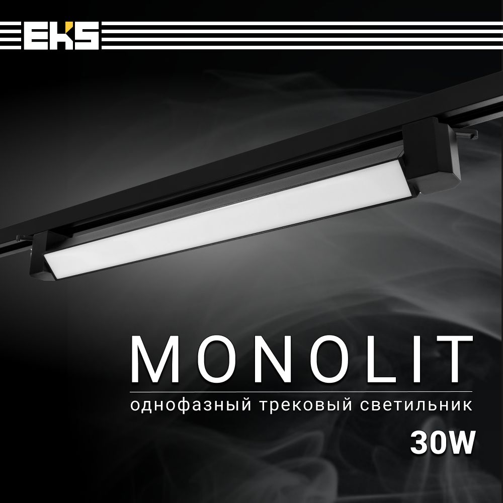 Трековый светильник однофазный EKS Art Monolit 30W на шинопровод