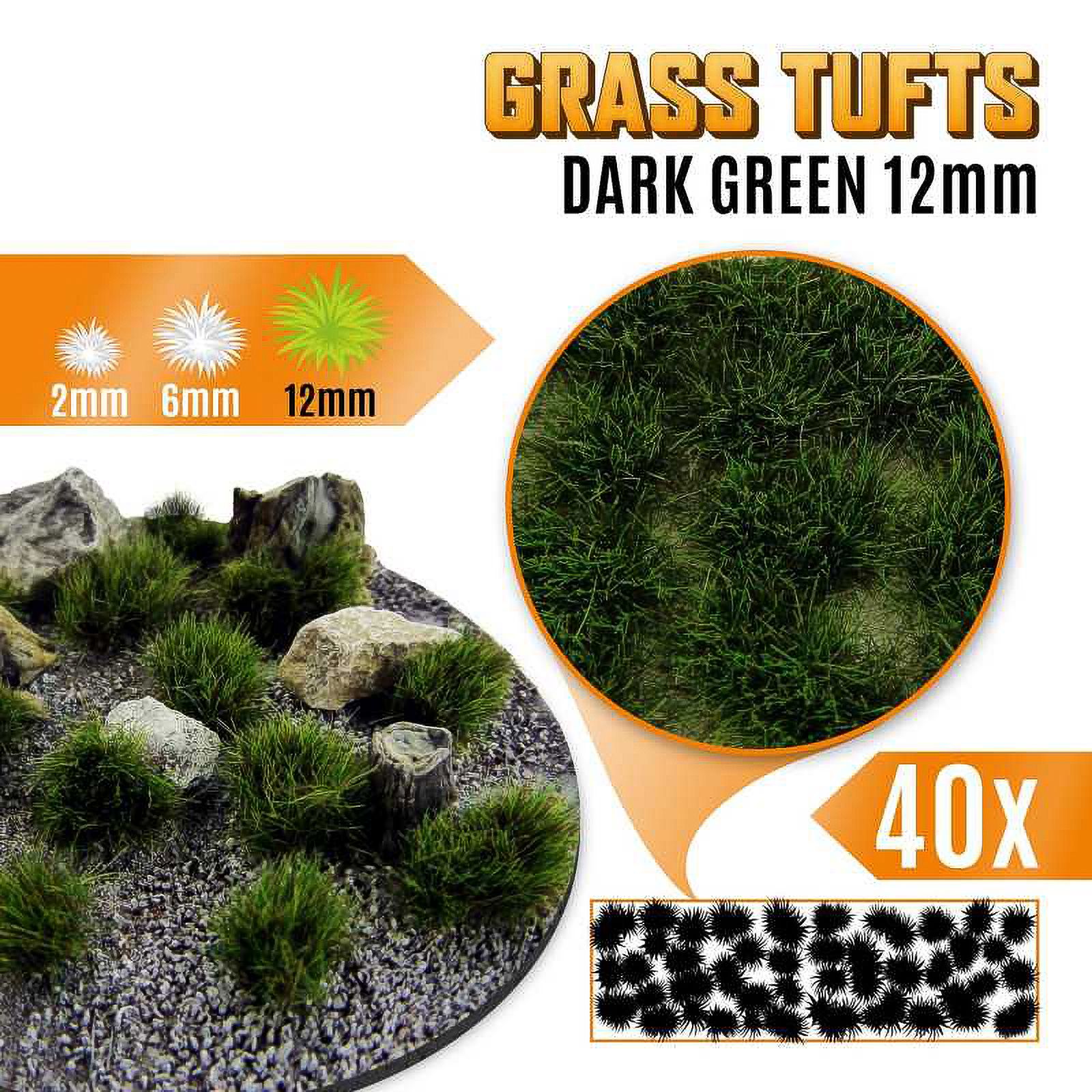 Green Stuff World: Пучки травы для макетов и диорам Grass Tufts 12 mm - Dark Green