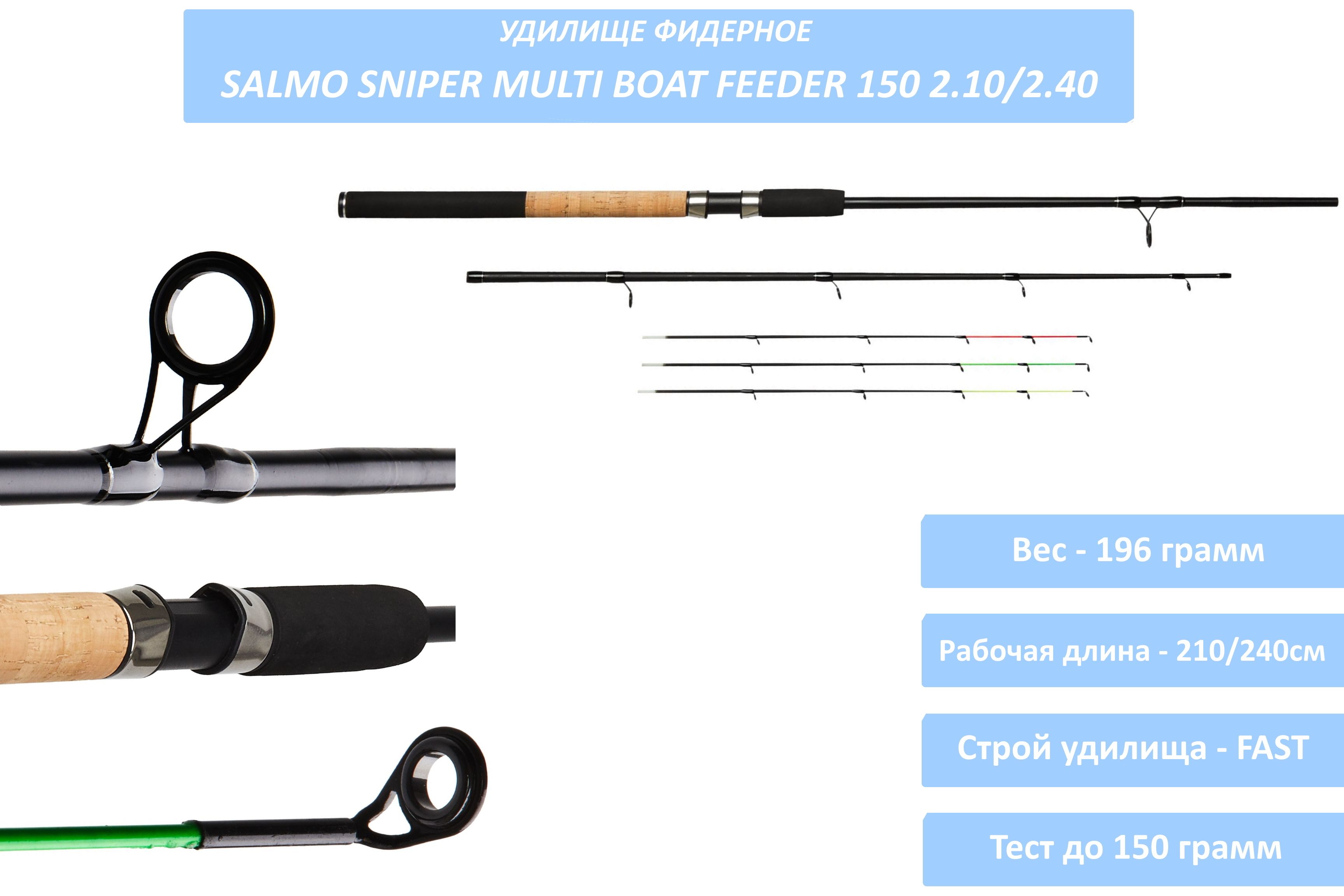 Удилище фидерное Salmo SNIPER MULTI BOAT FEEDER 150 2.10/2.40