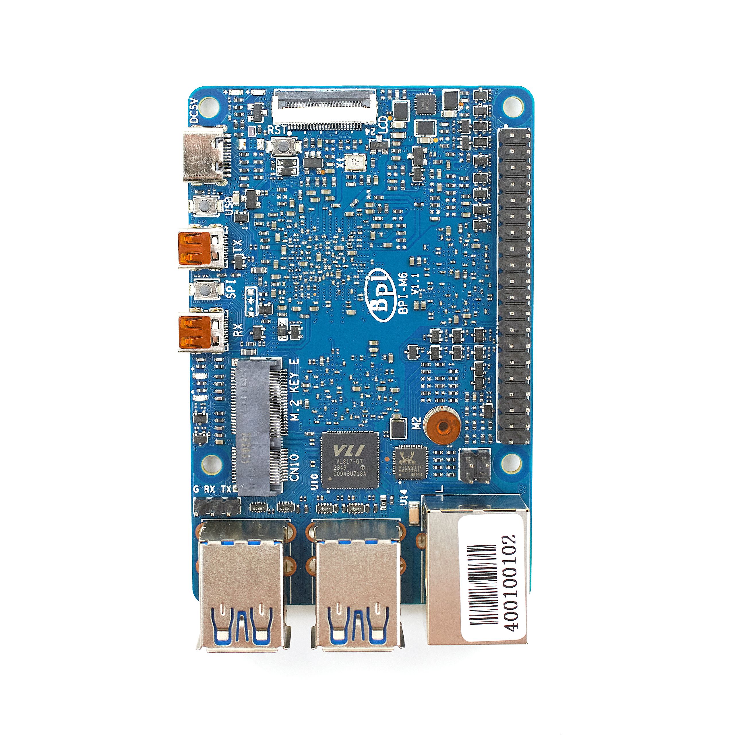 Одноплатный компьютер Banana Pi BPI-M6, Cortex-M3 CPU, 4Gb LPDDR4 and 16Gb eMMC