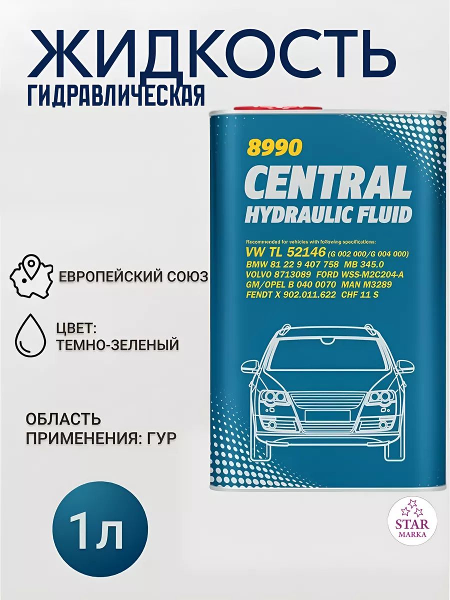 MANNOL HYDRAVLINK LHM Жидкость ГУР зеленая 1л