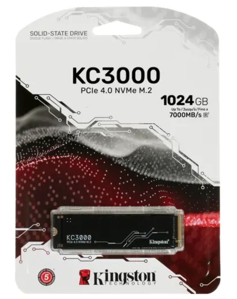 Kingston 1 ТБ Внутренний SSD-диск Kingston KC3000 ([SKC3000S/1024G])