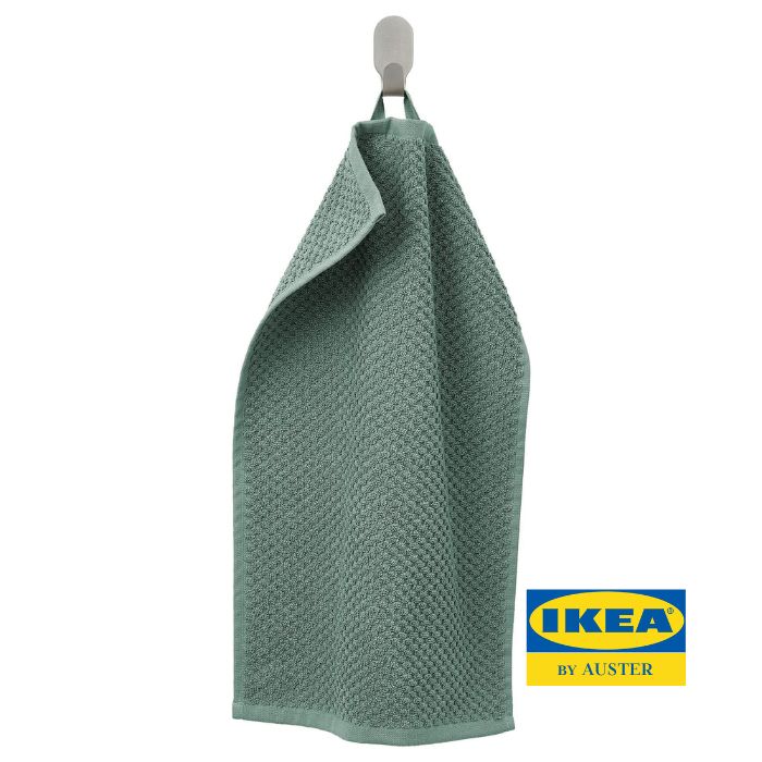 IKEA Полотенце для лица, рук gulvial, Хлопок, 30x50 см, бирюзовый, зеленый, 1 шт.