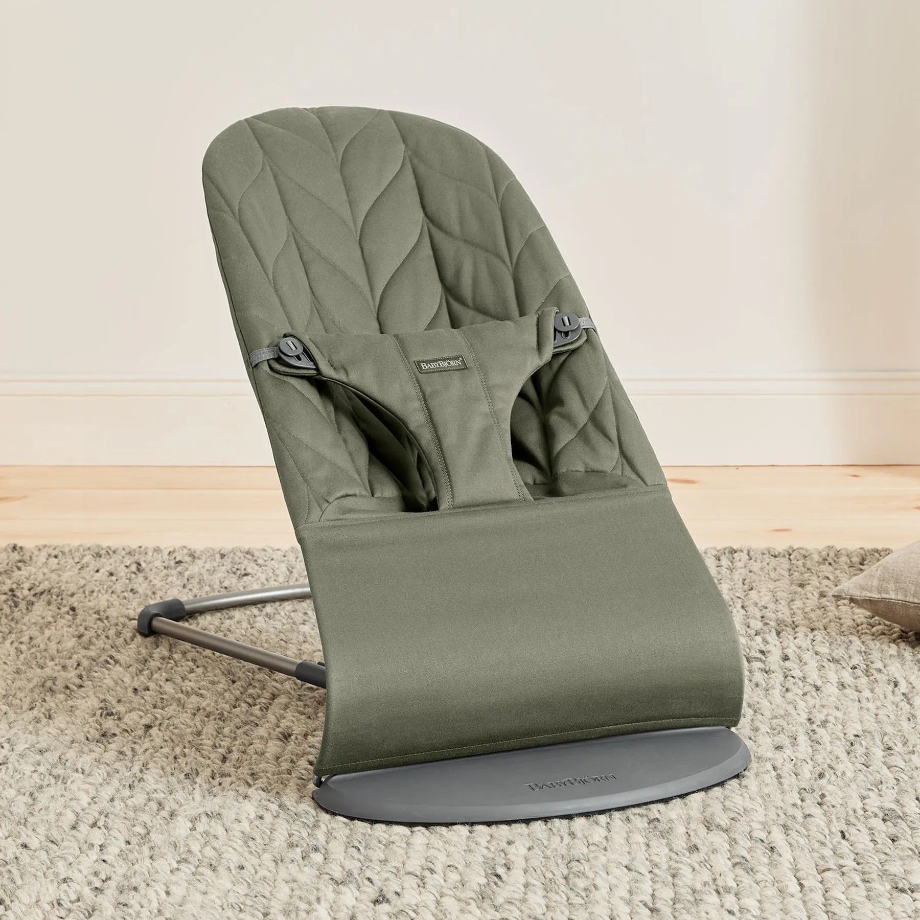 Кресло шезлонг BabyBjorn Bliss Cotton Dark Green